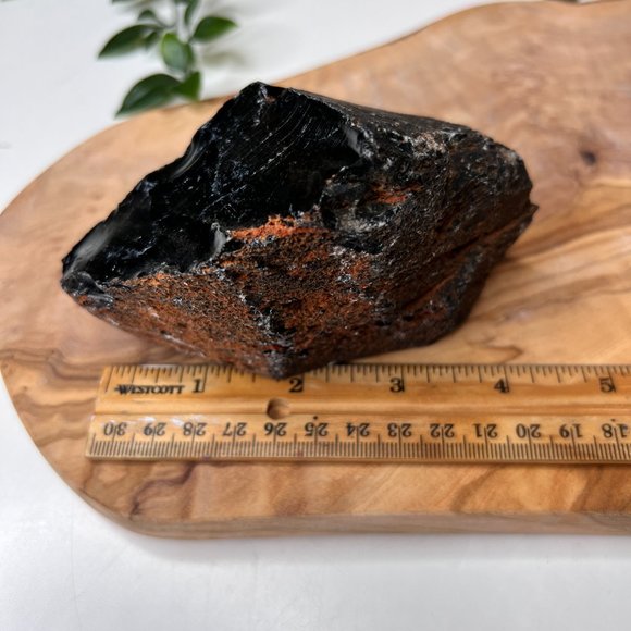 Large Raw Black Obsidian Natural Polished Chunky Crystal | Protection Stone - Picture 6 of 15